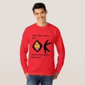 Basic Red Long hoeve "Gleam in Eye" Boomeranged T-shirt (Voorkant volledig)