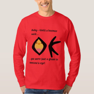 Basic Red Long hoeve "Gleam in Eye" Boomeranged T-shirt
