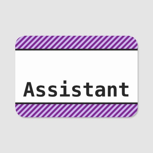 Basic, Respectable "Assistant"-naamtag Naamplaatje (Voorkant)