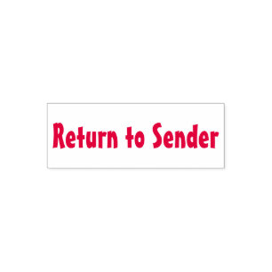 Basic "Return to Sender" Rubber Stamp Zelfinktende Stempel