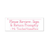 Basic: Review, gebarentaal en retourvlucht snel Zelfinktende Stempel (Design)