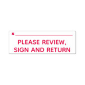 Basic: review, teken en retournering zelfinktende stempel (Design)