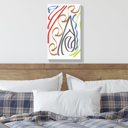 Basic ribbon art by RRW 2026 Canvas Afdruk (Insitu (Slaapkamer))