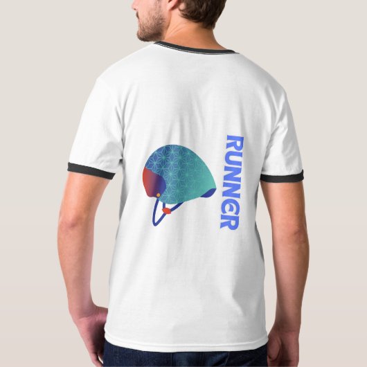 Basic Ringer Wit en zwart kleur T-shirts (Achterkant)
