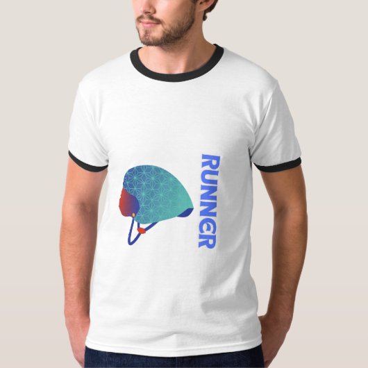 Basic Ringer Wit en zwart kleur T-shirts (Voorkant)