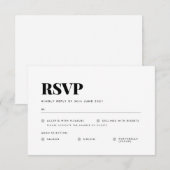 Basic RSVP-kaart RSVP Kaartje (Voorkant / Achterkant)