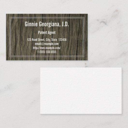 Basic Rustic Legal Professional Visitekaartje (Voorkant / Achterkant)