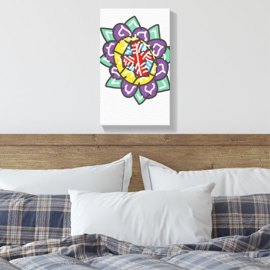 Basic sacred mandala canvas afdruk (Insitu (Slaapkamer))