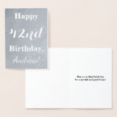 Basic Silver Foil "Happy 42nd Birthday" + naam Folie Kaarten (Display)