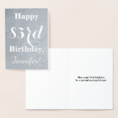 Basic Silver Foil "HAPPY 83rd BIRTHDAY" + Naam Folie Kaarten (Display)