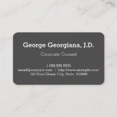Basic & Simple Corporate Counsel Visitekaartje (Voorkant)