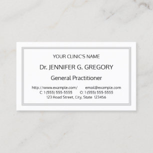 Basic, Simple Healthcare Specialist Visitekaartje