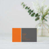 Basic - Sinaasappel met twee kleuren Visitekaartje (Staand voorkant)