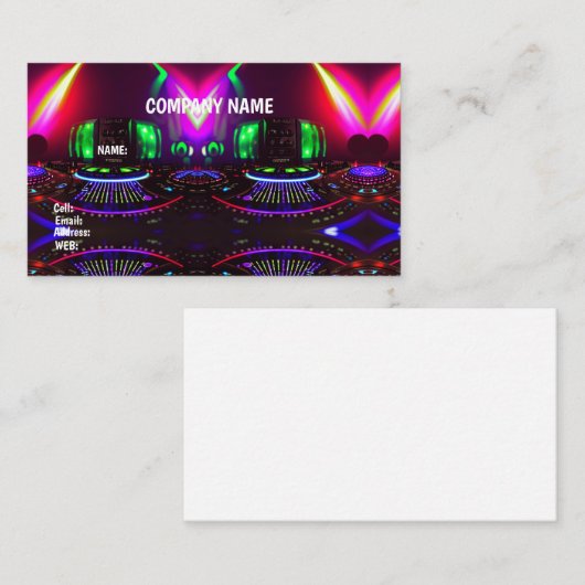 BASIC SJABLOON VISITEKAARTJE DJAY (Voorkant / Achterkant)