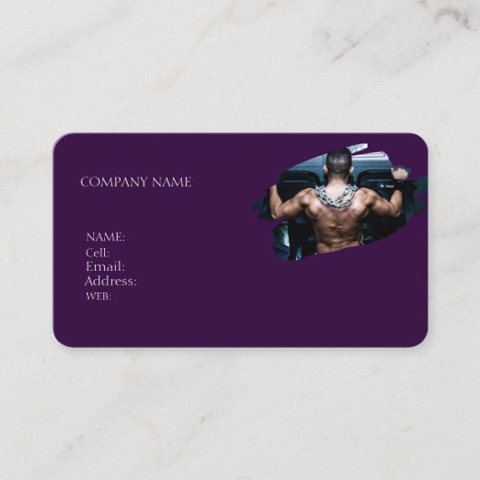 BASIC SJABLOON VISITEKAARTJE gym (Voorkant)