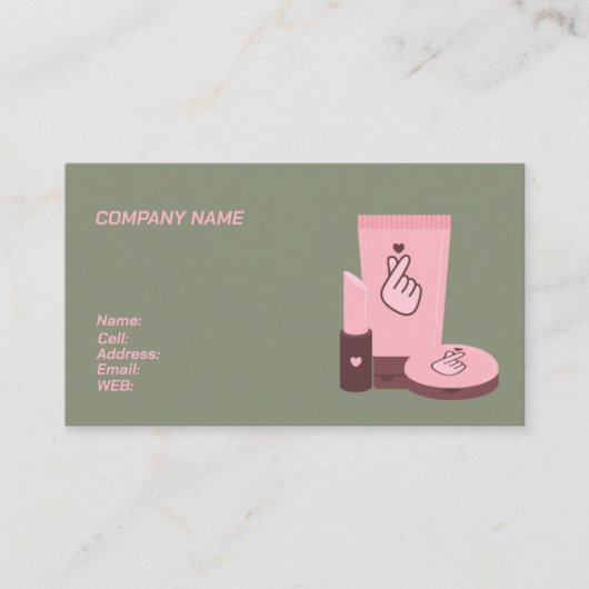 BASIC SJABLOON VISITEKAARTJE make-up artiest (Voorkant)