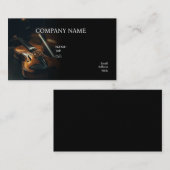 BASIC SJABLOON VISITEKAARTJE MUZIEK, VIOLIN (Voorkant / Achterkant)