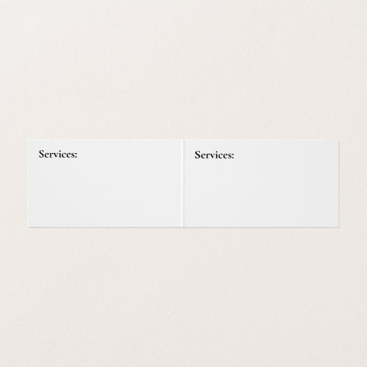 Basic Sjabloon Visitekaartje NAILS (Binnenkant ongevouwen)