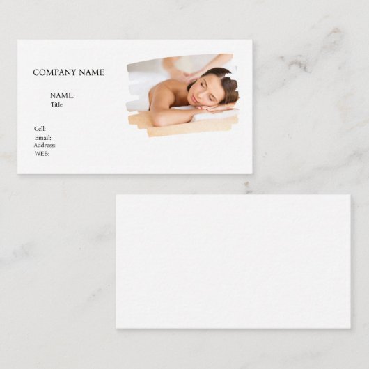 BASIC SJABLOON VISITEKAARTJE spa (Voorkant / Achterkant)