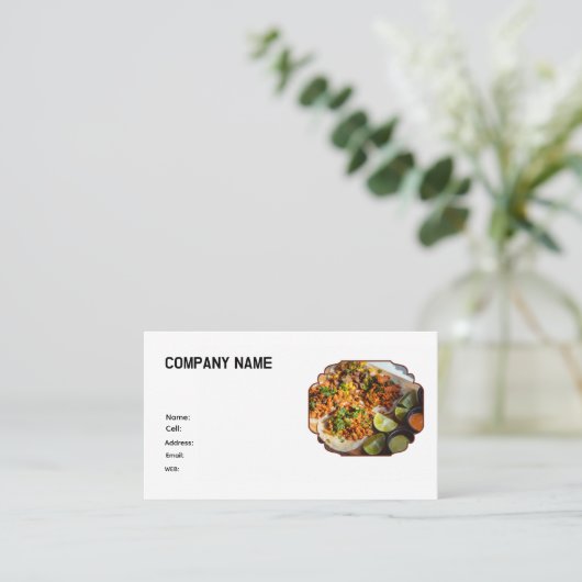 BASIC SJABLOON VISITEKAARTJE taqueria (Staand voorkant)