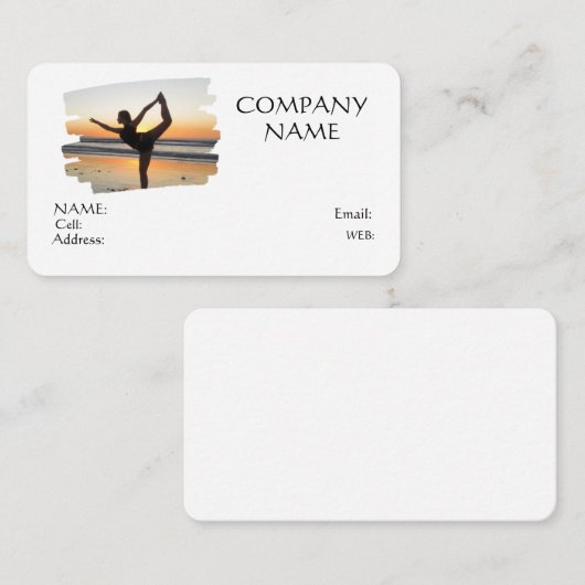 BASIC SJABLOON VISITEKAARTJE yoga (Voorkant / Achterkant)