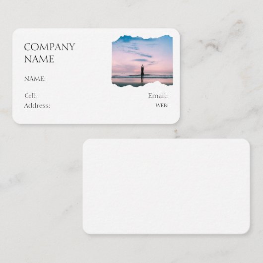 BASIC SJABLOON VISITEKAARTJE yoga (Voorkant / Achterkant)