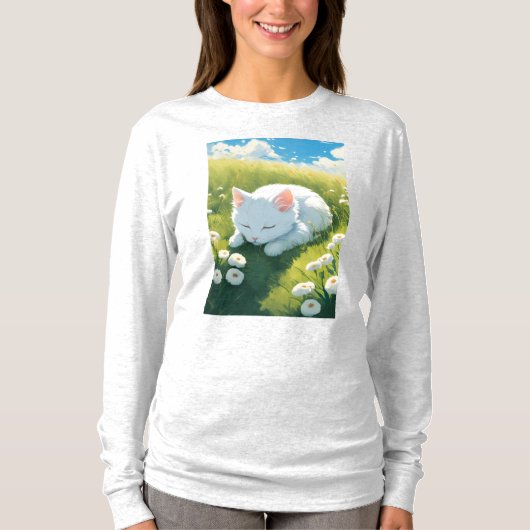 Basic sleeve lange vrouw T-shirts (Voorkant)