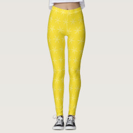 Basic Snowflake Yellow Leggings