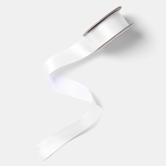 Basic Solid White Satijnen Lint (Achterkant)