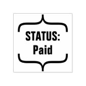 Basic: STATUS: Betaald Rubber Stempel (Afrduk)