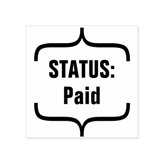 Basic: STATUS: Betaald Rubber Stempel (Afrduk)