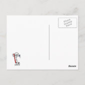 Basic Stick Figuur Dentist Briefkaart (Achterkant)