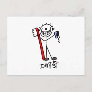Basic Stick Figuur Dentist Briefkaart