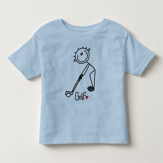 Basic Stick Figuur Golf T-shirts en cadeautjes (Voorkant)
