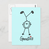 Basic Stick Figuur Gymnastics Tshirts and Gifts Briefkaart (Voorkant / Achterkant)
