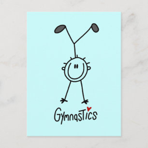 Basic Stick Figuur Gymnastics Tshirts and Gifts Briefkaart
