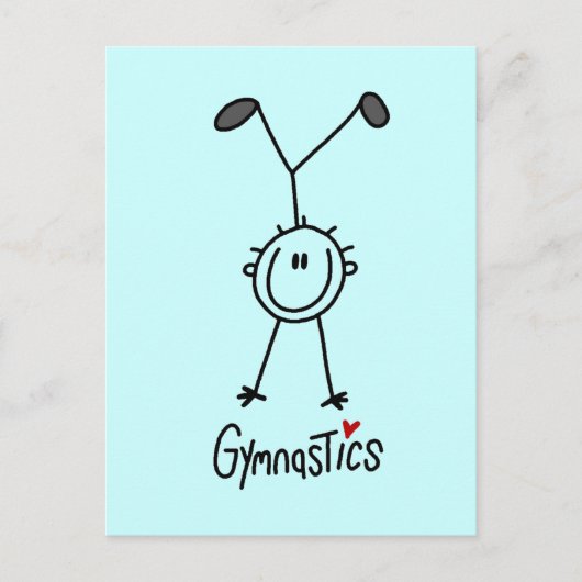 Basic Stick Figuur Gymnastics Tshirts and Gifts Briefkaart (Voorkant)
