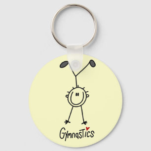 Basic Stick Figuur Gymnastics Tshirts and Gifts Sleutelhanger