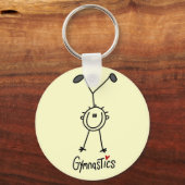 Basic Stick Figuur Gymnastics Tshirts and Gifts Sleutelhanger (Voorkant)