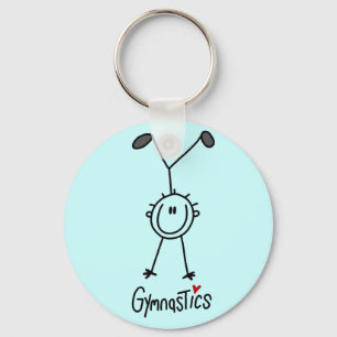 Basic Stick Figuur Gymnastics Tshirts and Gifts Sleutelhanger