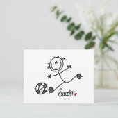 Basic Stick Figuur T-shirts en cadeautjes voor voe Briefkaart (Staand voorkant)