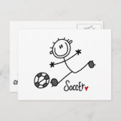 Basic Stick Figuur T-shirts en cadeautjes voor voe Briefkaart (Voorkant / Achterkant)