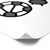 Basic Stick Figuur T-shirts en cadeautjes voor voe Poster (Hoek)