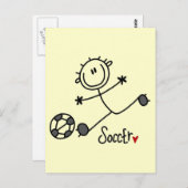 Basic Stick Figuur T-shirts voor voetzoekers en ca Briefkaart (Voorkant / Achterkant)