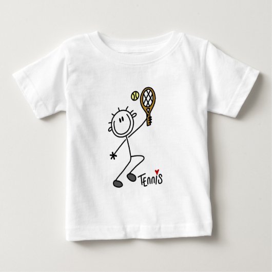Basic Stick Figuur Tennis Tshirts en cadeaus (Voorkant)