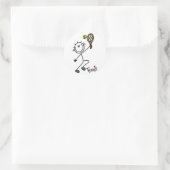 Basic Stick Figuur Tennis Tshirts en cadeaus Ronde Sticker (Tas)