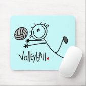 Basic Stick Figuur Volleyball Tshirts en cadeaus Muismat (Met muis)