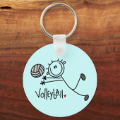 Basic Stick Figuur Volleyball Tshirts en cadeaus Sleutelhanger (Voorkant)