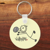 Basic Stick Figuur Volleyball Tshirts en cadeaus Sleutelhanger (Voorkant)