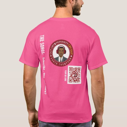 Basic stijl paarse T-shirt (Achterkant)